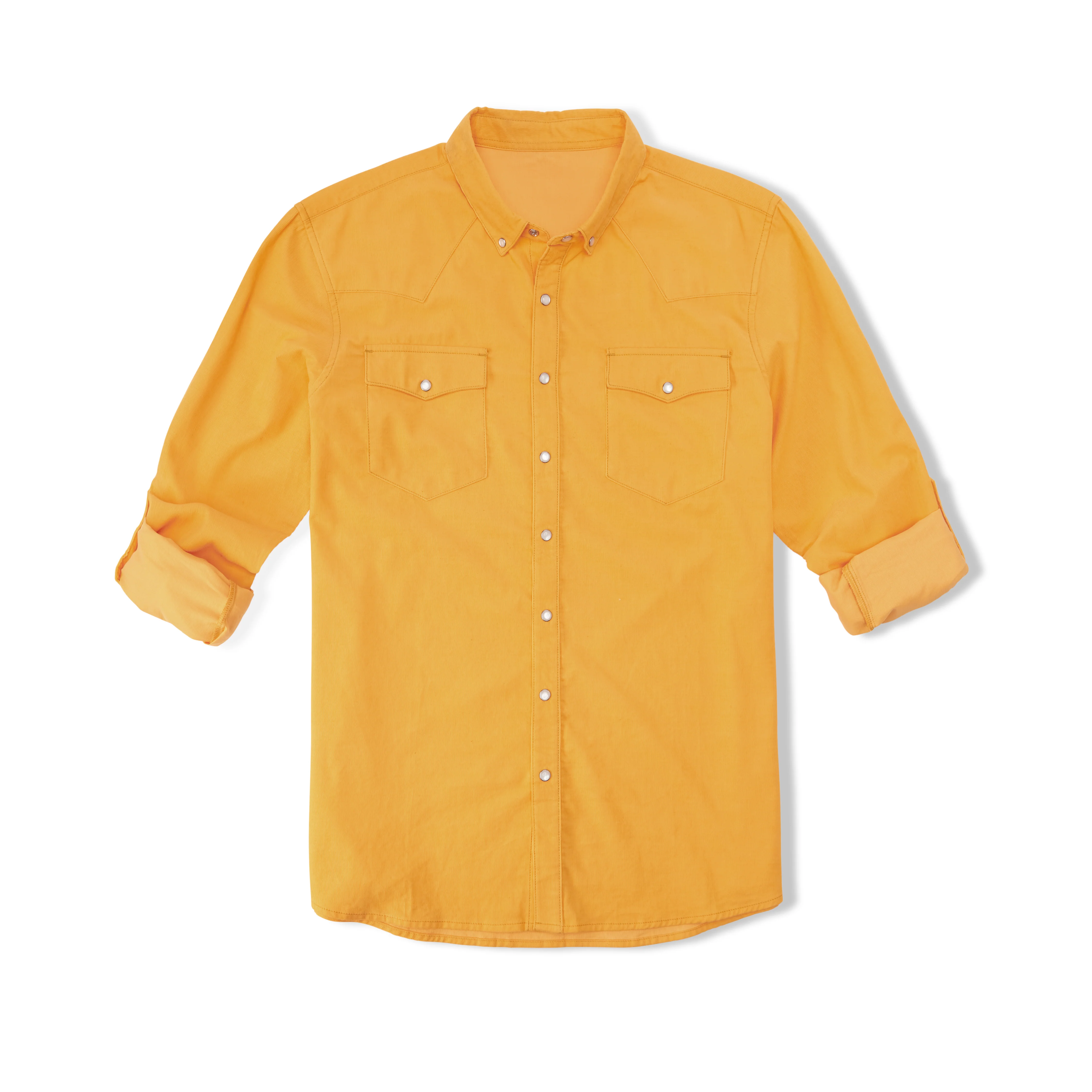 Men's Corduroy Pearl Snap Western Shirt - Image 2