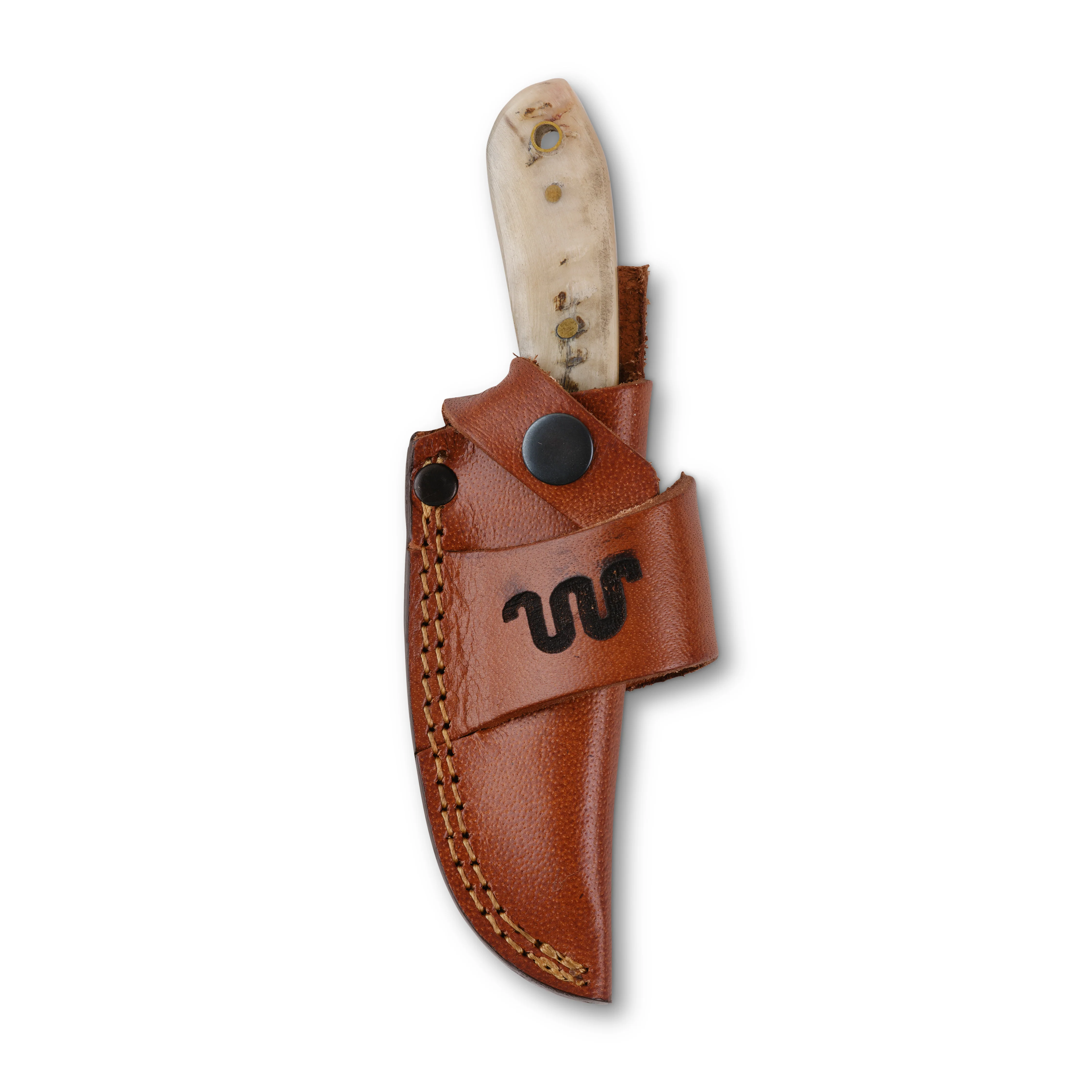 Damascus Skinner Ram Horn Fixed Blade - Image 4