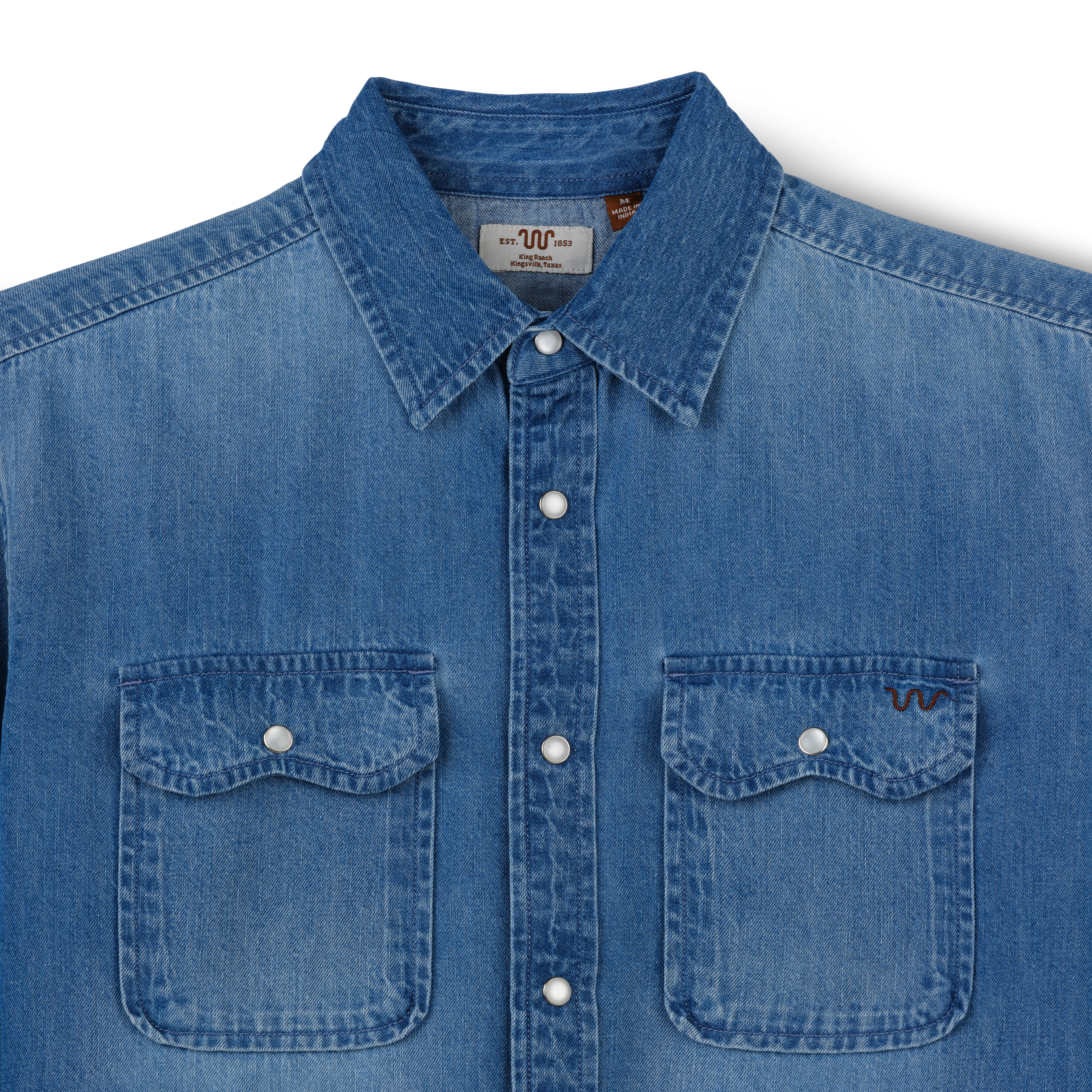 Men's Creek Barn Denim Shirt - Image 7