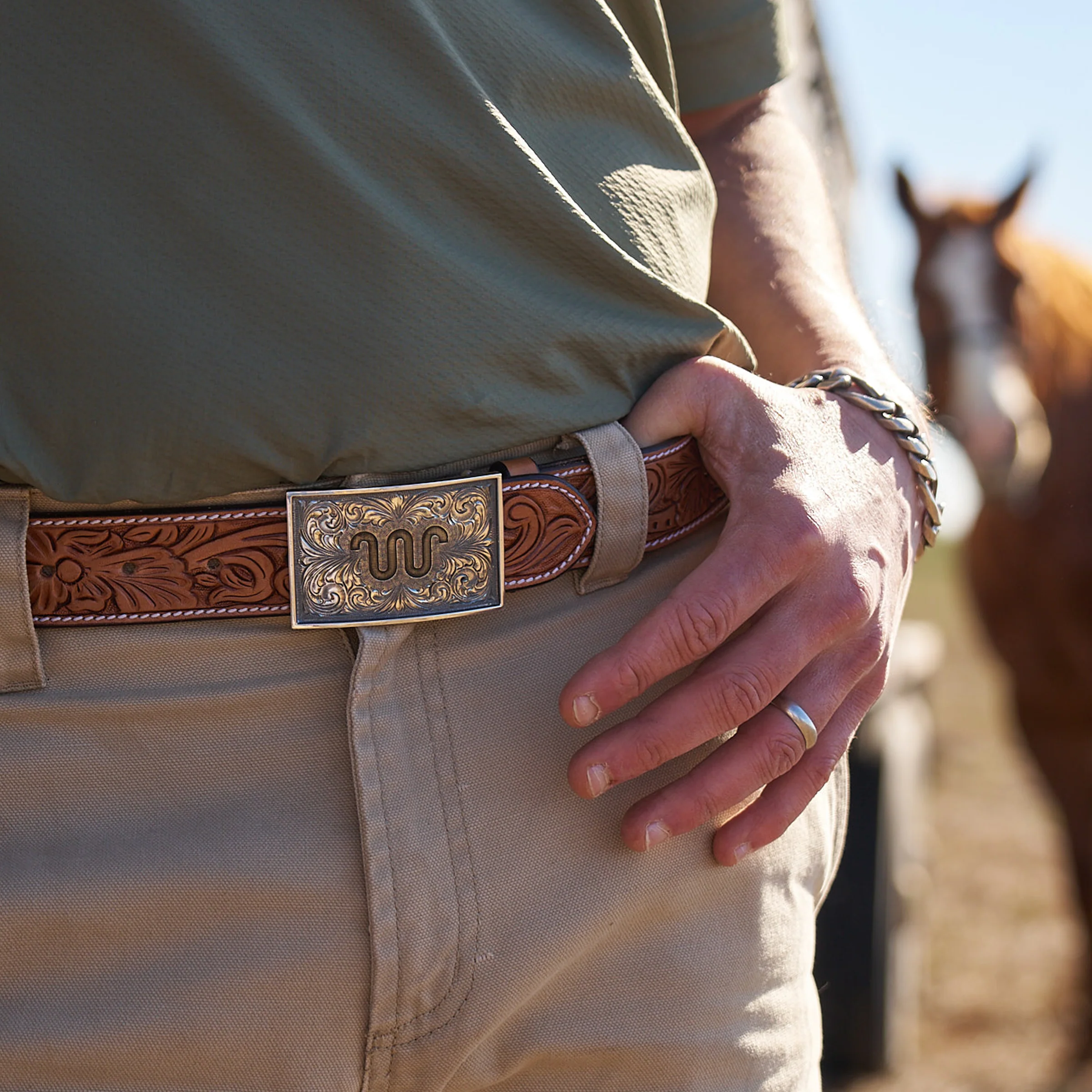 King Ranch X Clint Orms W Belt Buckle - Image 5