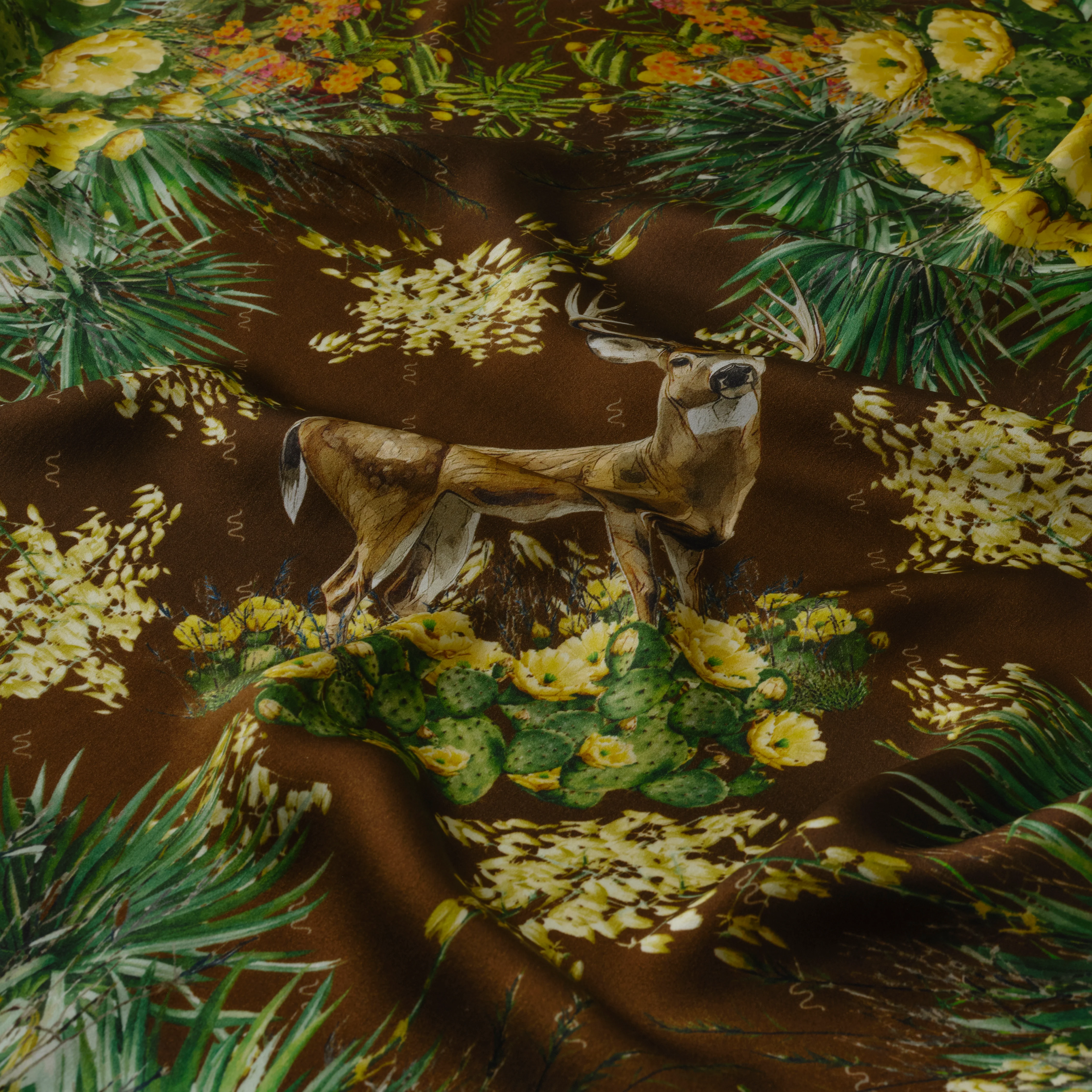 King Ranch Flora and Fauna Silk Scarf - Image 5