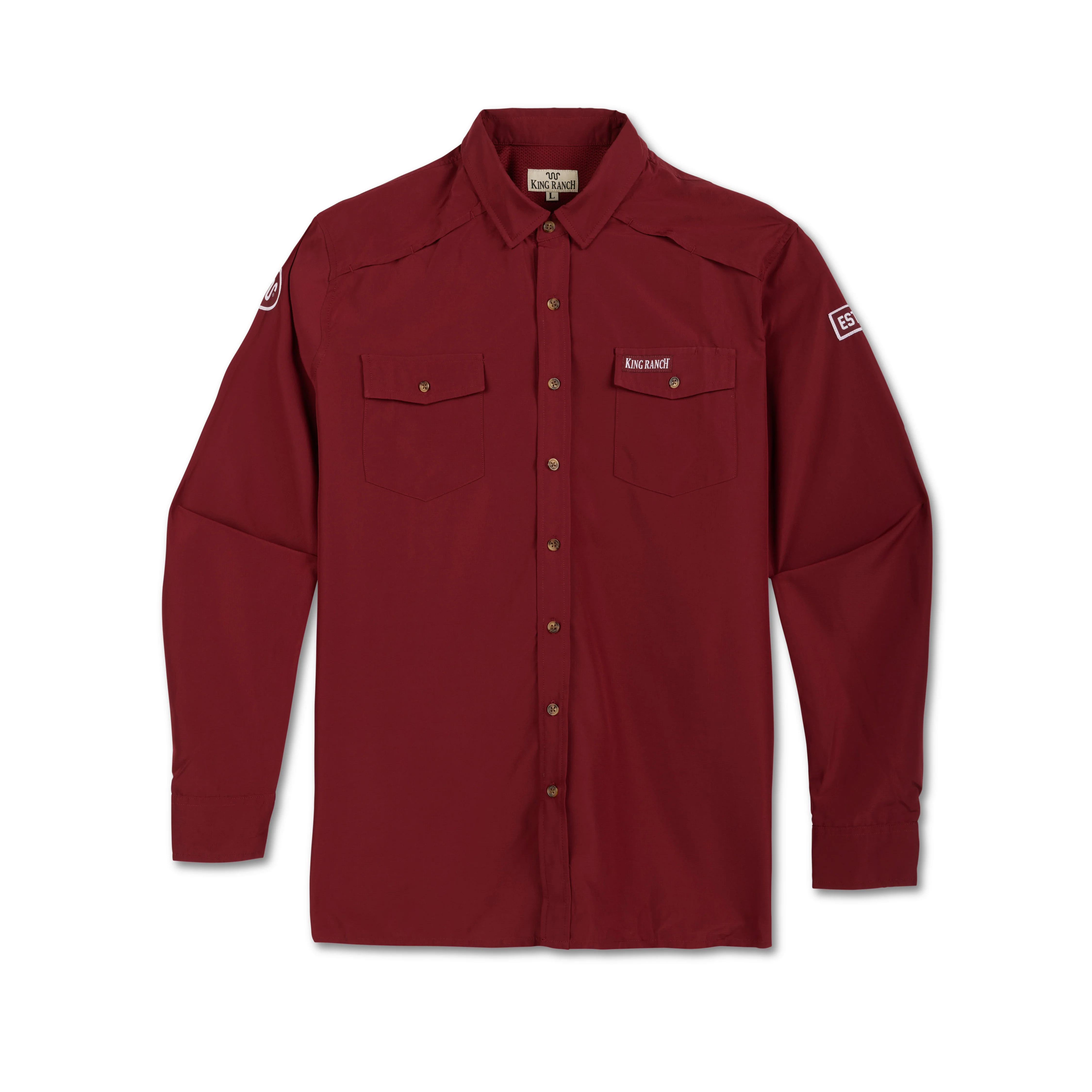 Men's L/S Classic Fishing Shirt with Badges - Image 5