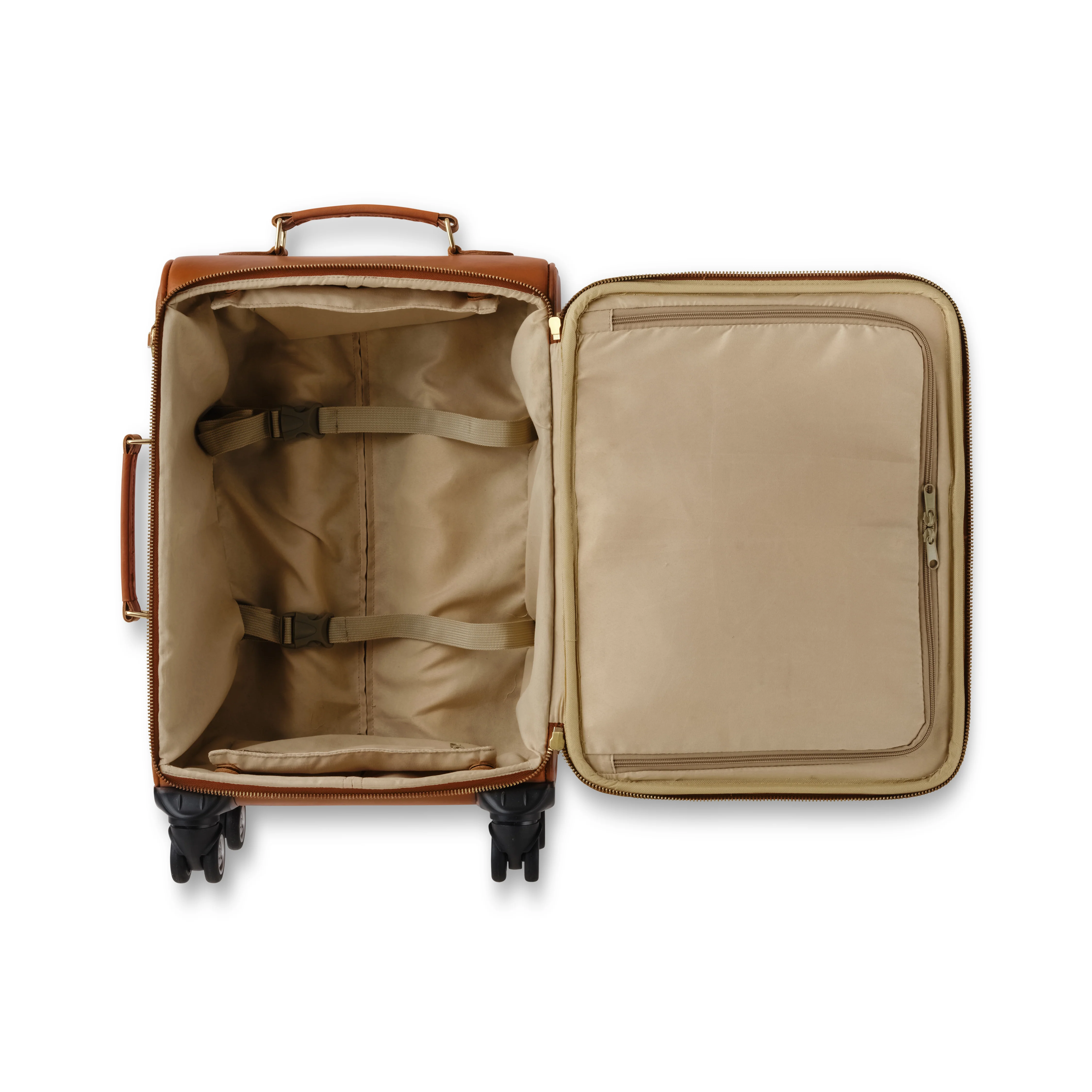 Leather Carry-on Rolling Suitcase - Image 5