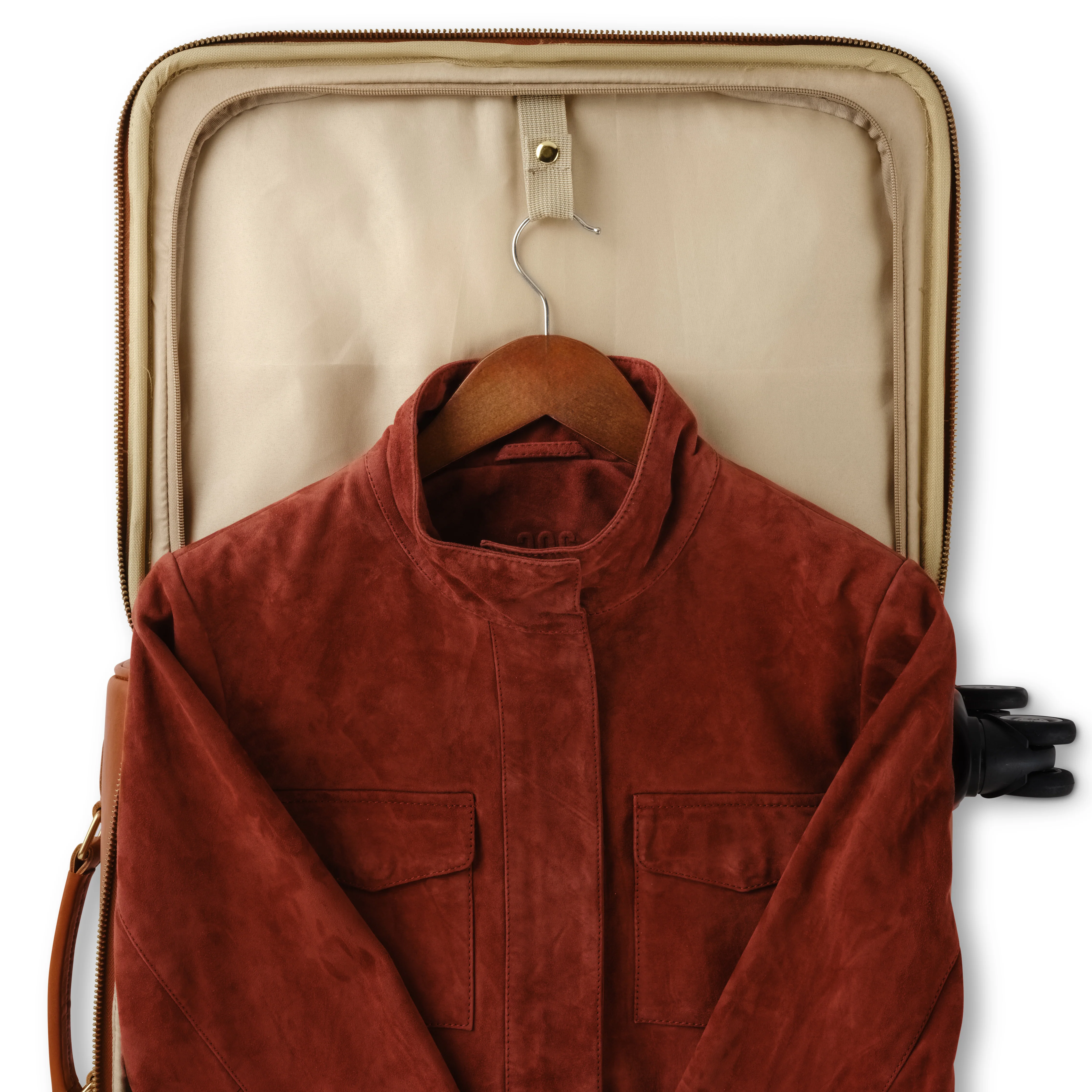 Leather Carry-on Rolling Suitcase - Image 7