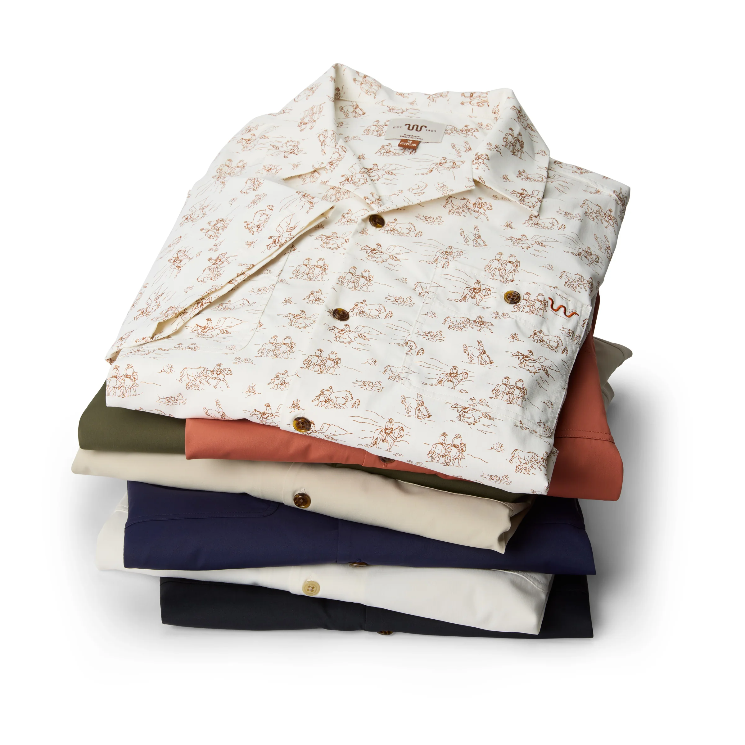 Men's Blue Norther™ Canelo Camp Shirt Cowboy Print - Image 6