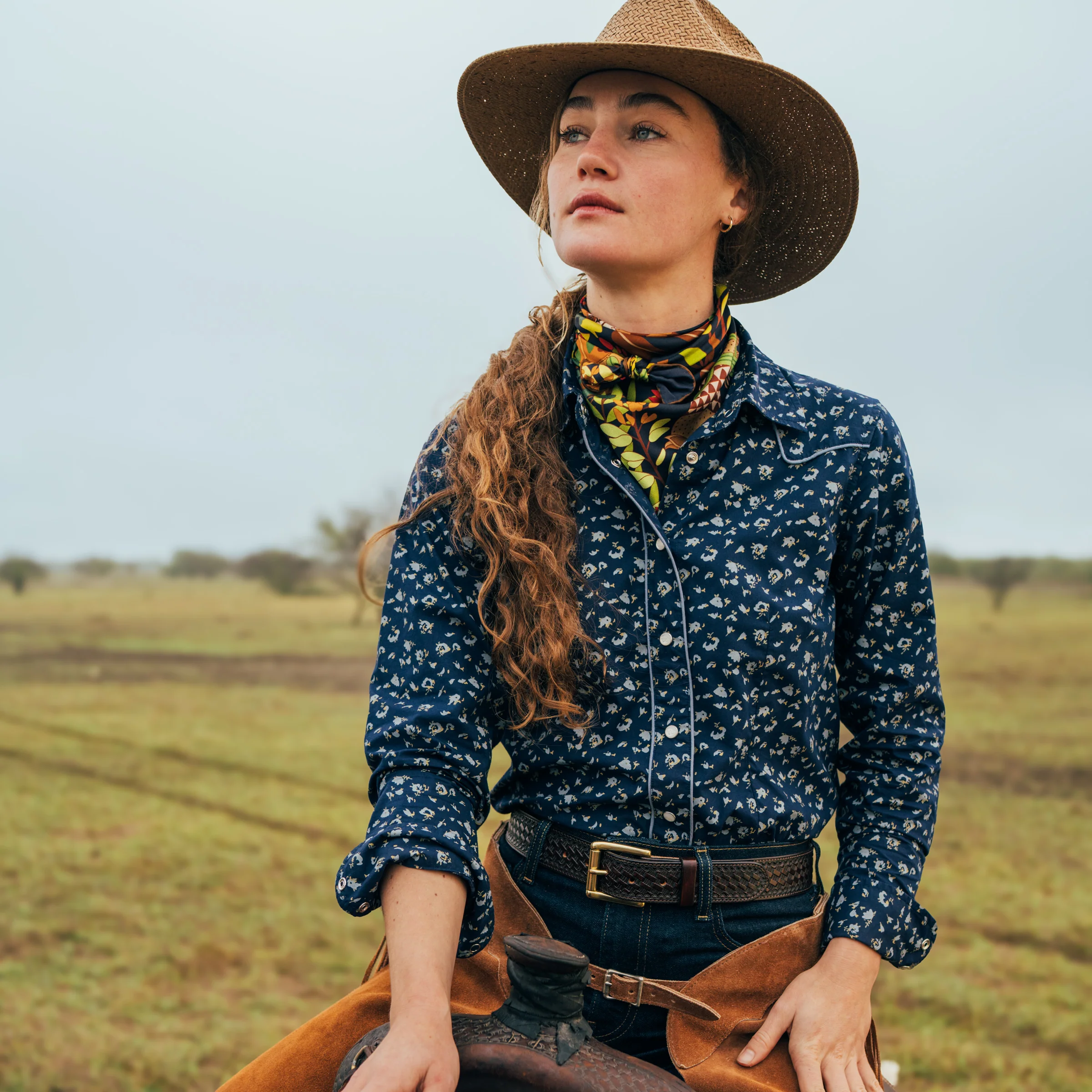 Women's Pearl Snap Ranch Shirt - Image 6