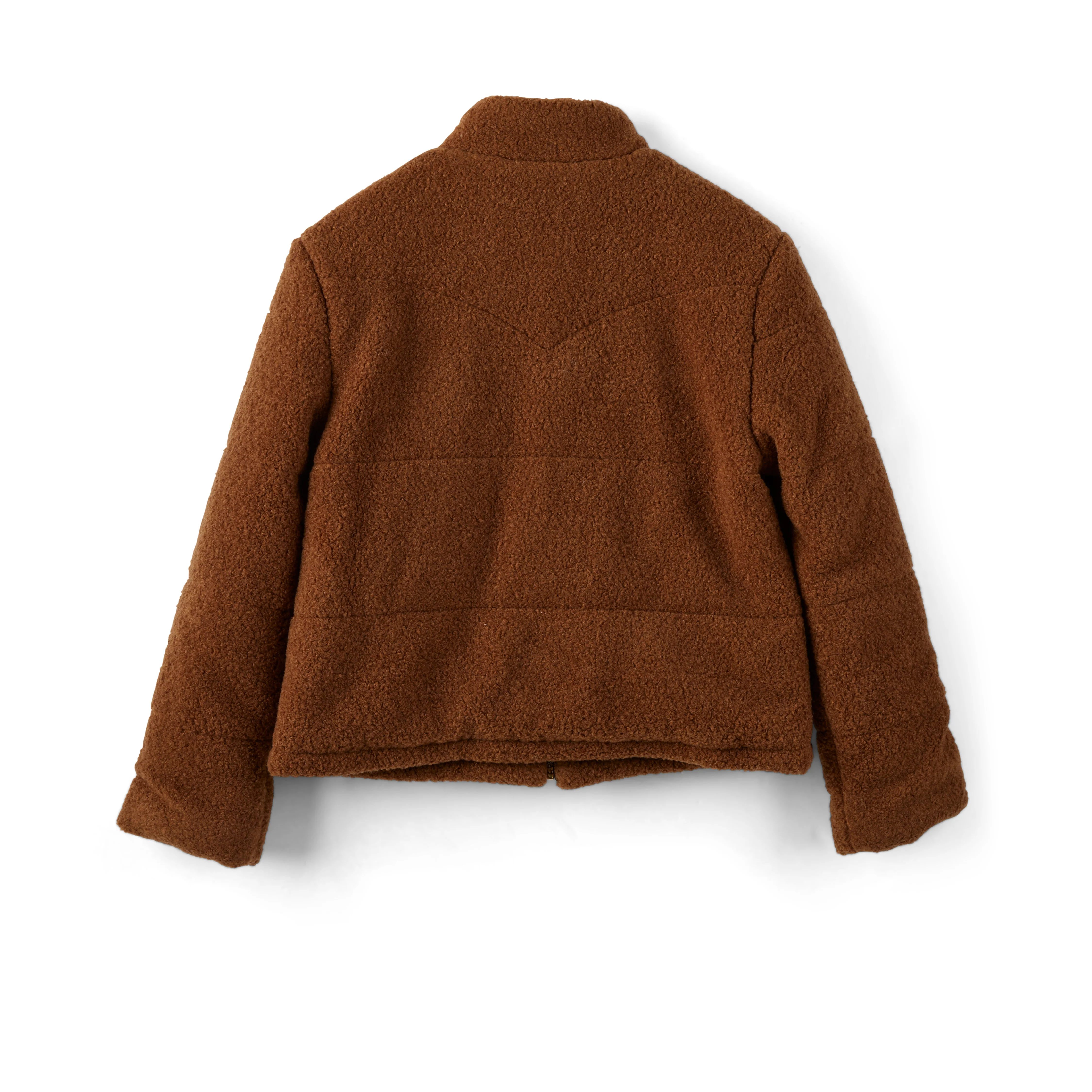 Women's Quilted Zip And Button Sherpa Jacket - Image 2