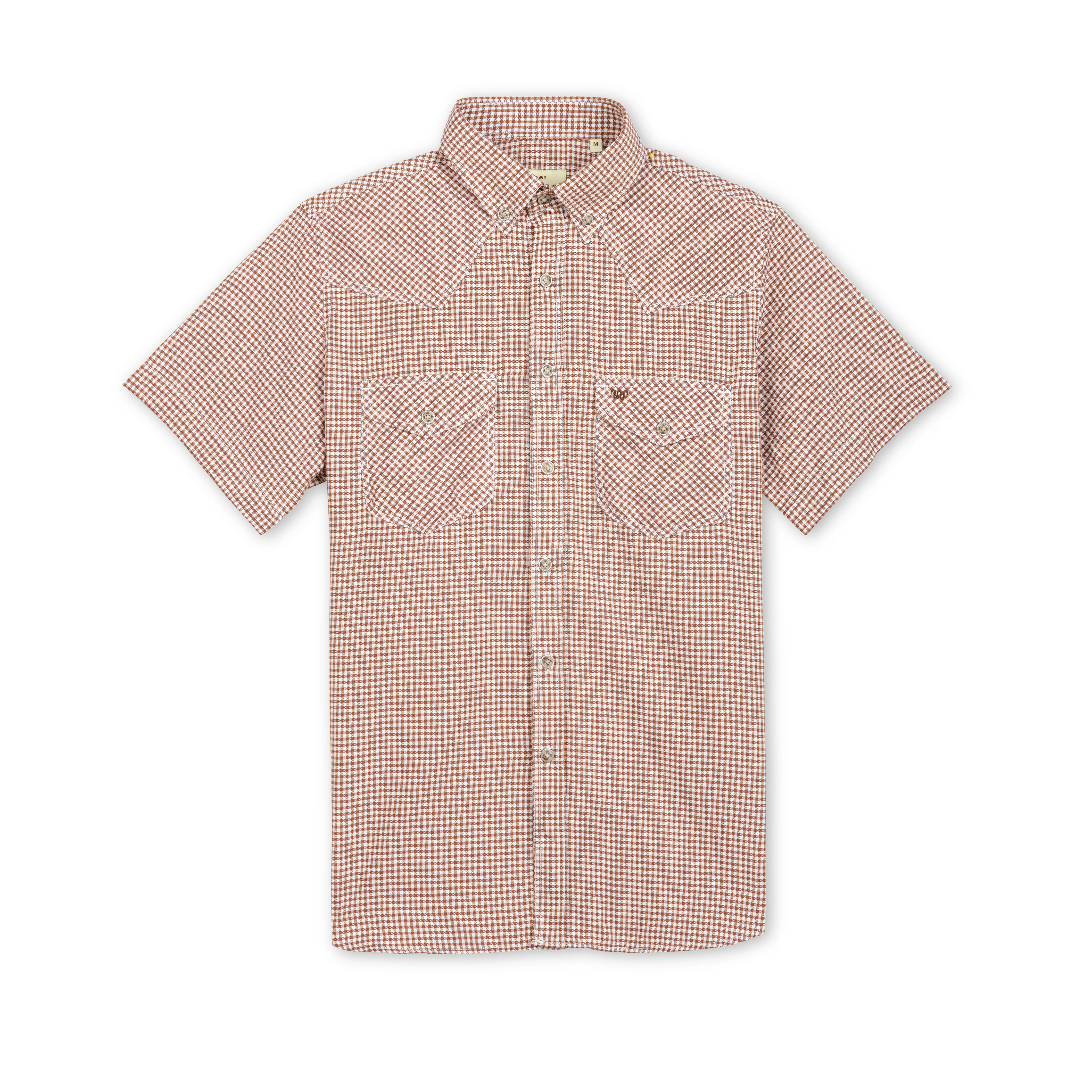 Men's S/S Two tone Grid Western Collar Shirt - Image 3