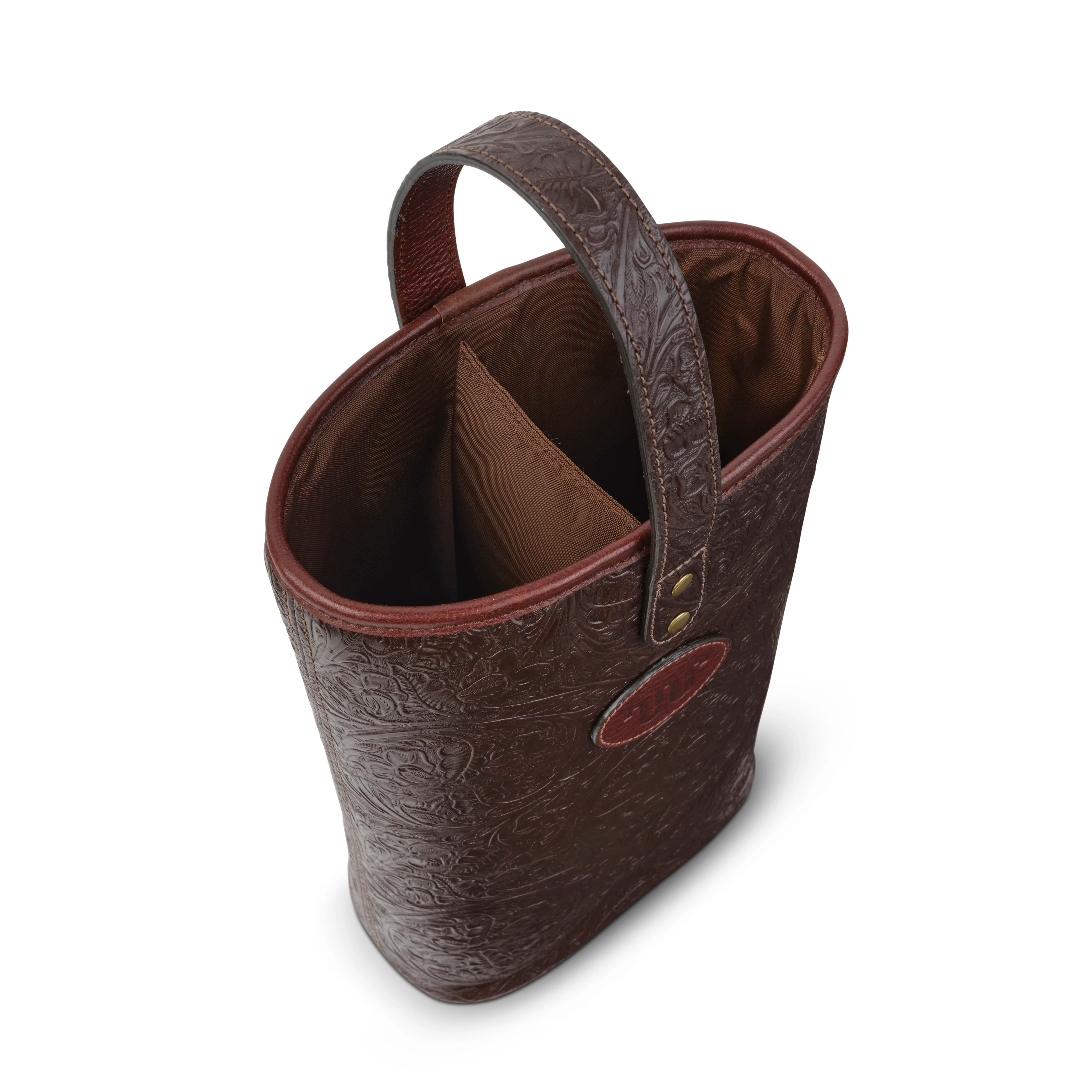 Tooled Leather Wine Carrier - Image 3