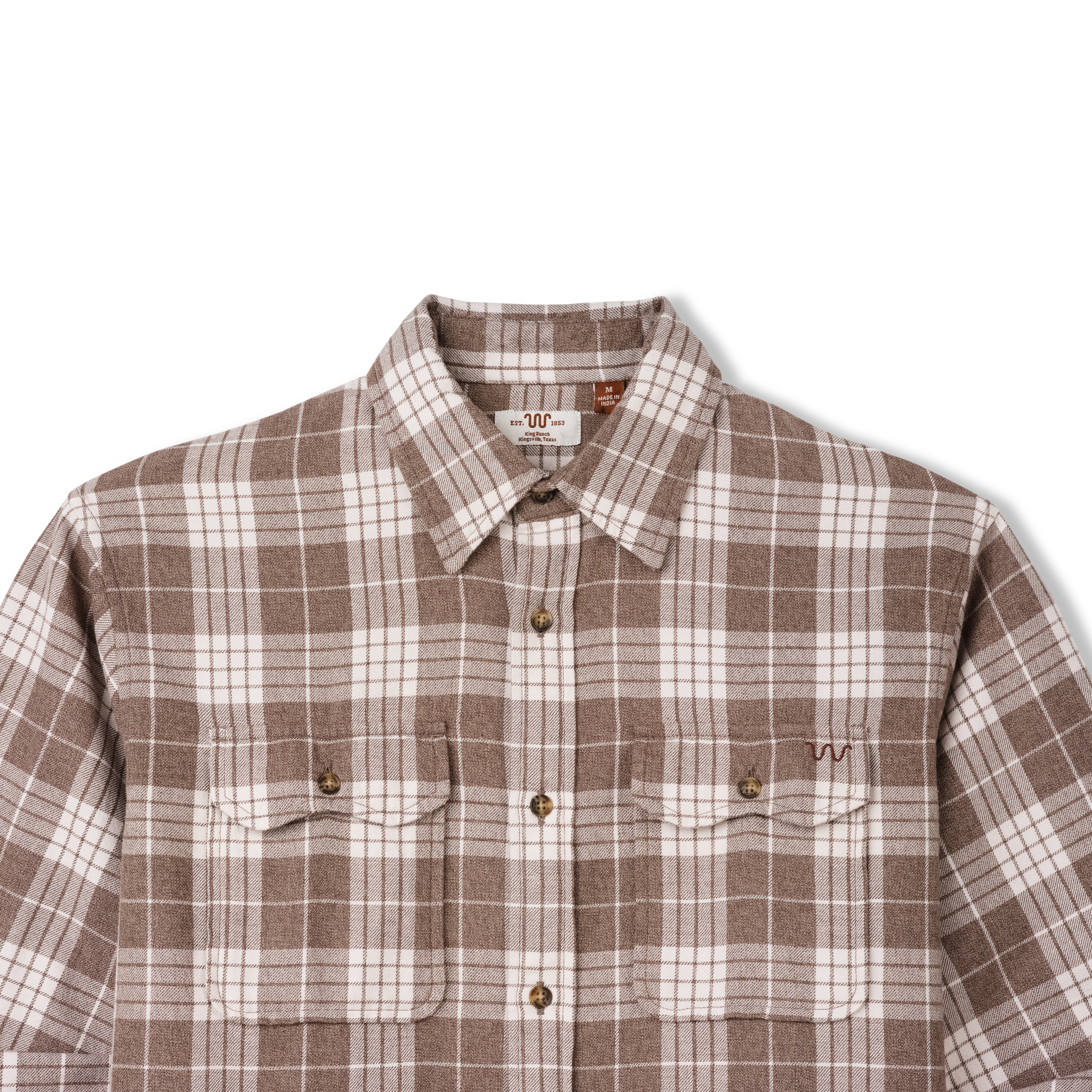 Men’s Two Pocket Ranch Shirt, Flannel - Image 4